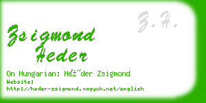 zsigmond heder business card